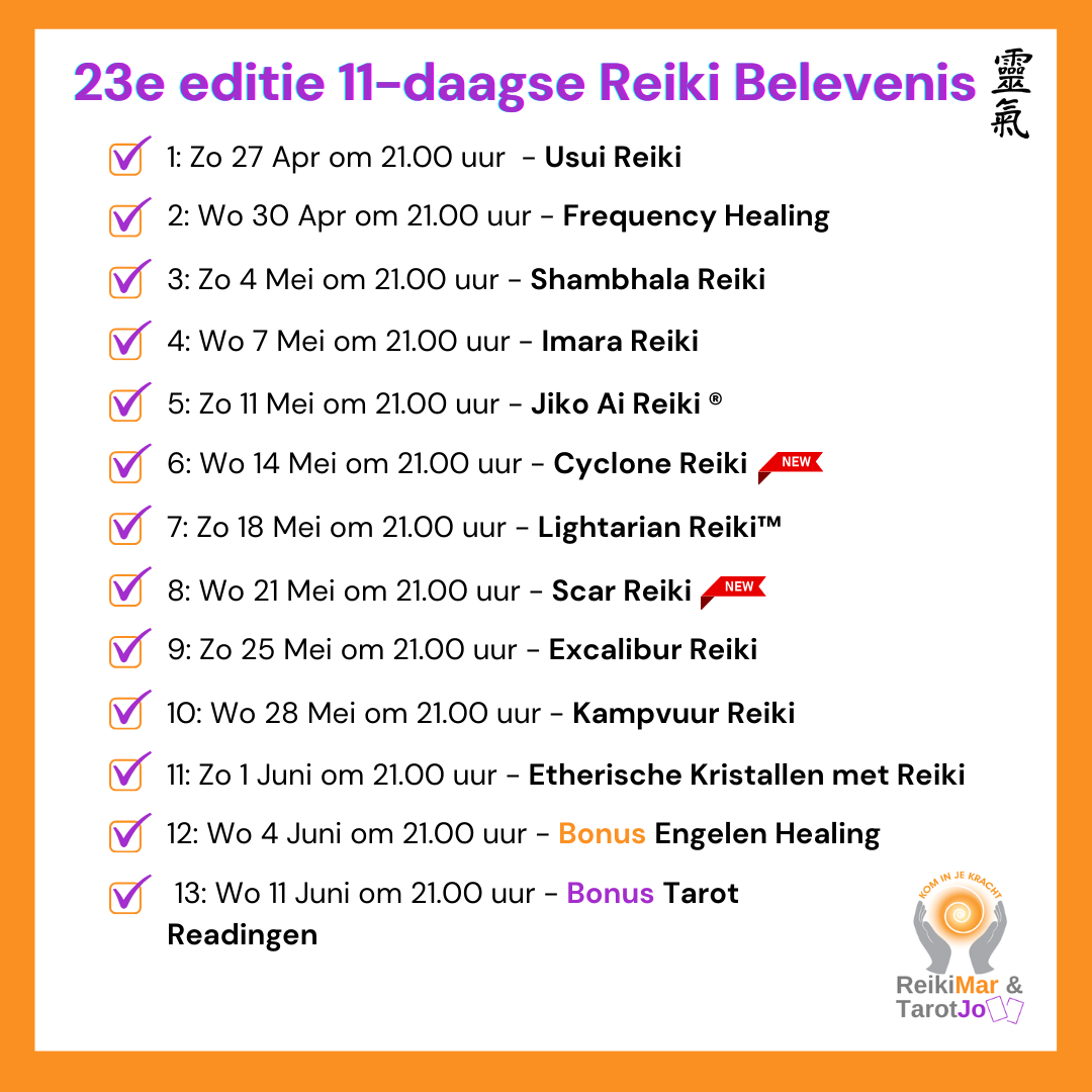 11-daagse Reiki Belevenis 11-daagse Reiki Belevenis