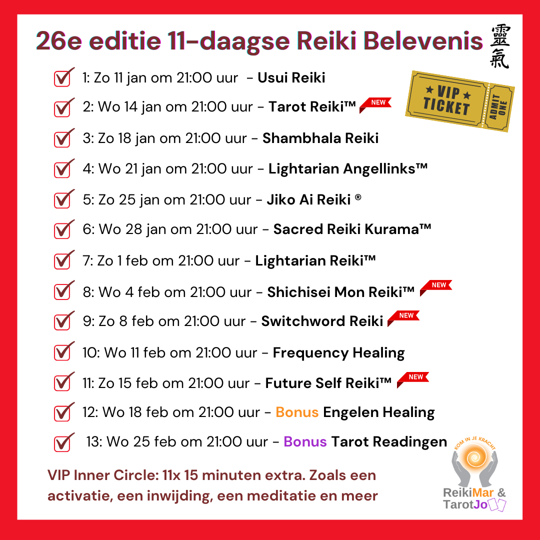 11-daagse Reiki Belevenis 11-daagse Reiki Belevenis